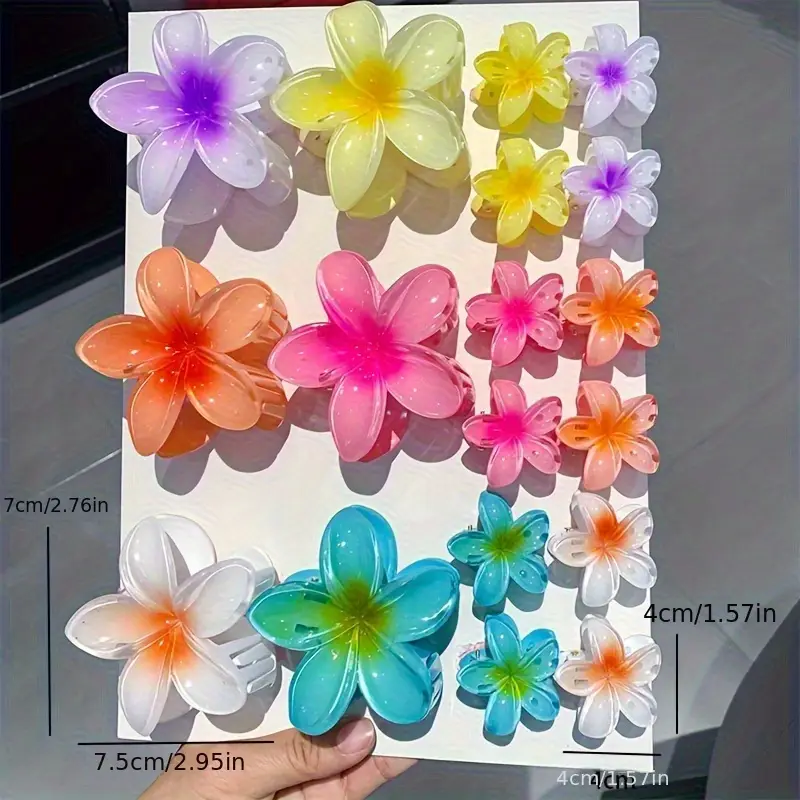12pcs Flower Claw Clips Set - Image 2