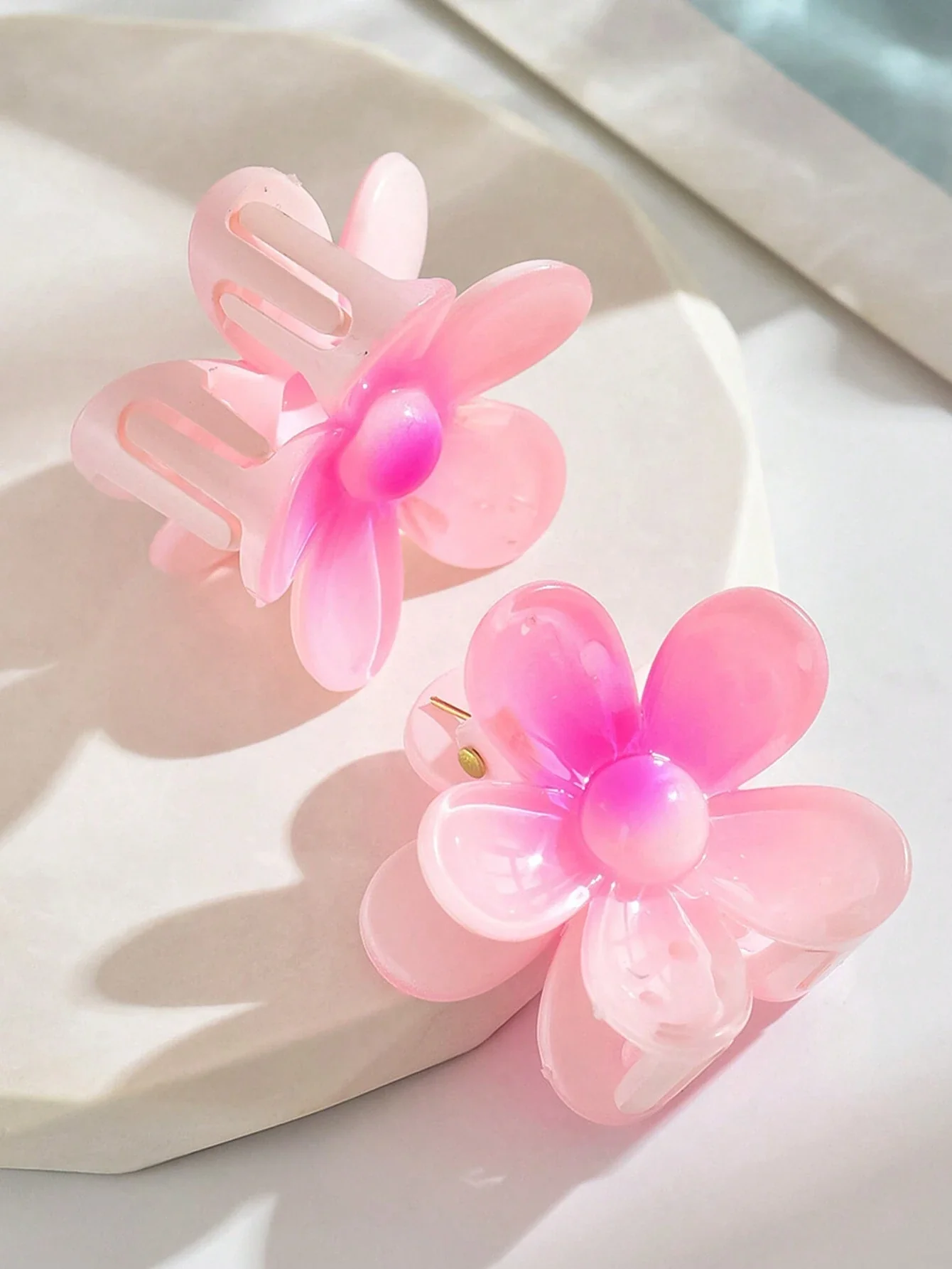 2pcs Mini Gradient Blossom Clips - Image 3