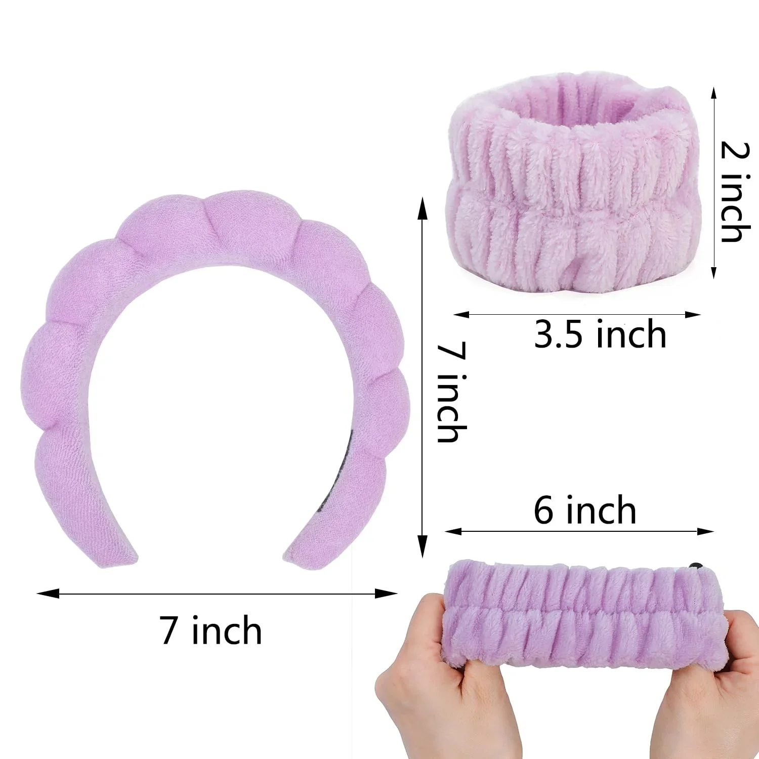 3pc Cloud Headband and Wristband Set - Image 3
