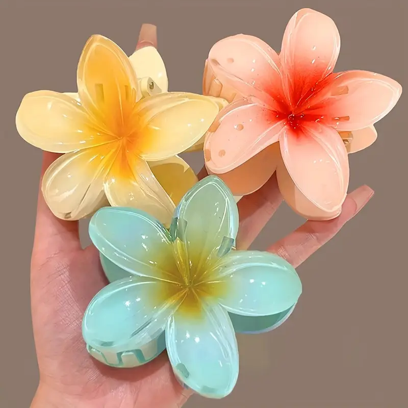 3pcs Large Flower Clip Set