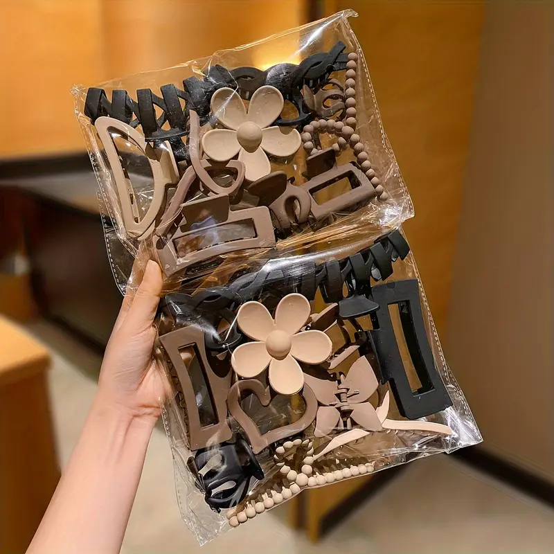 12/6pcs Everyday Neutral Hair Clip Pack