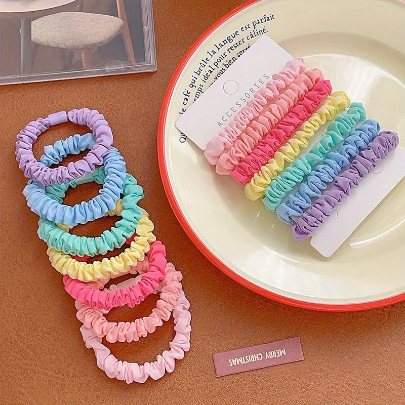 6pcs Candy Color Skinny Hair Ties - Image 2