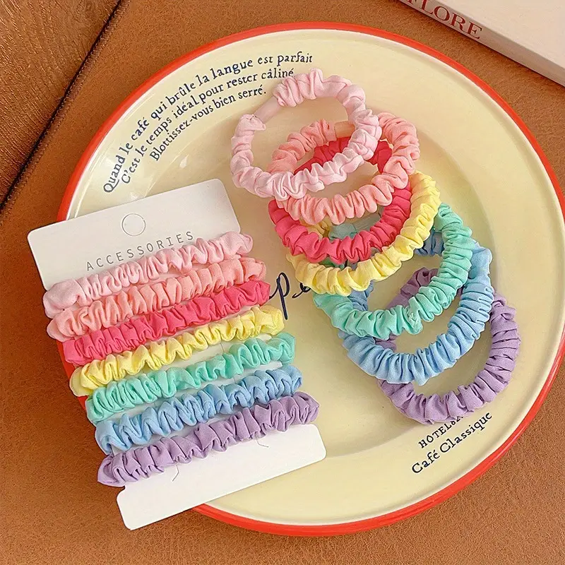 6pcs Candy Color Skinny Hair Ties - Image 4