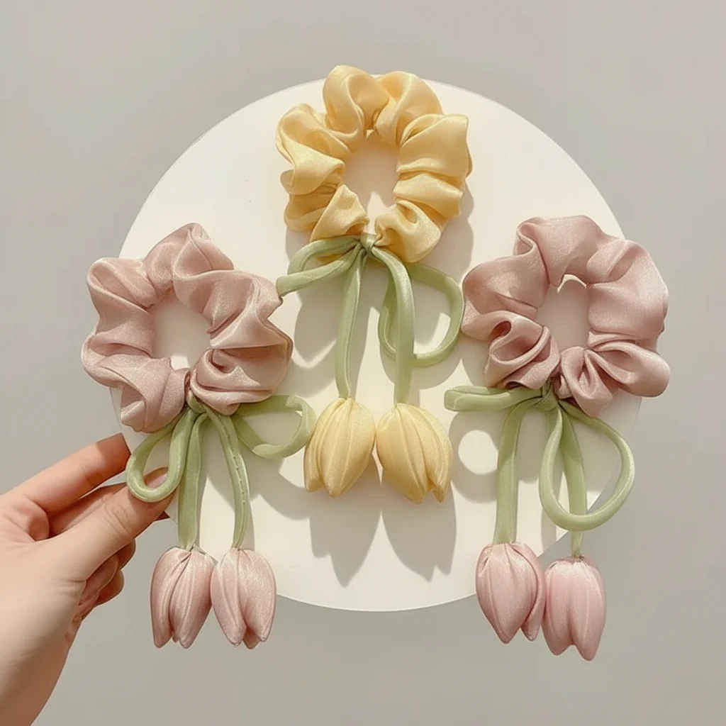 Delicate Tulip Scrunchie - Image 4