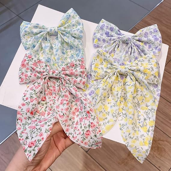Printed Hair Bow - Image 4