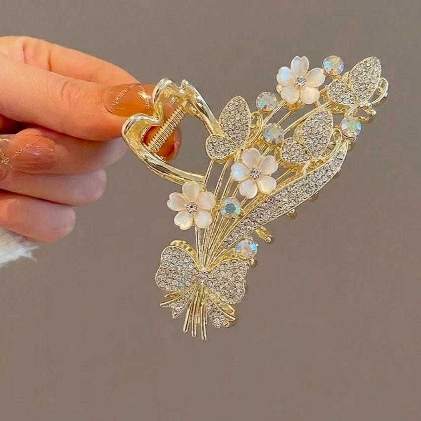 Jasmine Metal Hair Clip - Image 2