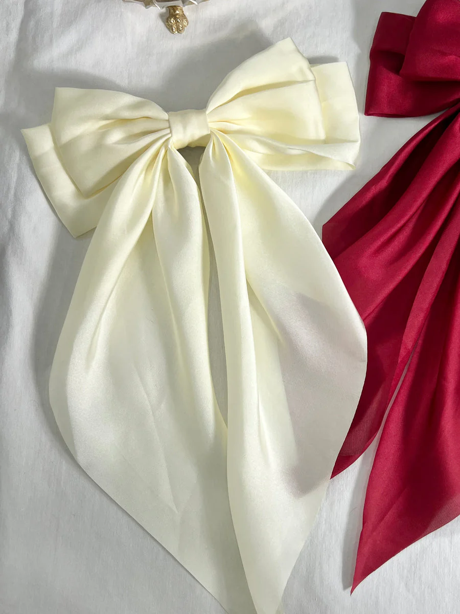 Long Tail Hair Bow Clip - Image 4