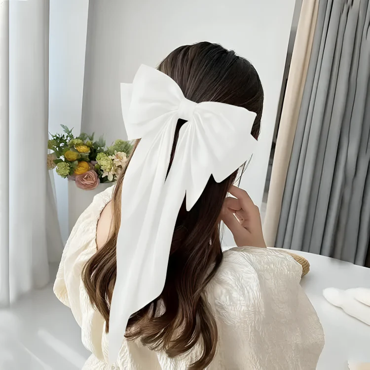 Long Tail Hair Bow Clip (SET OF 4) - Image 3
