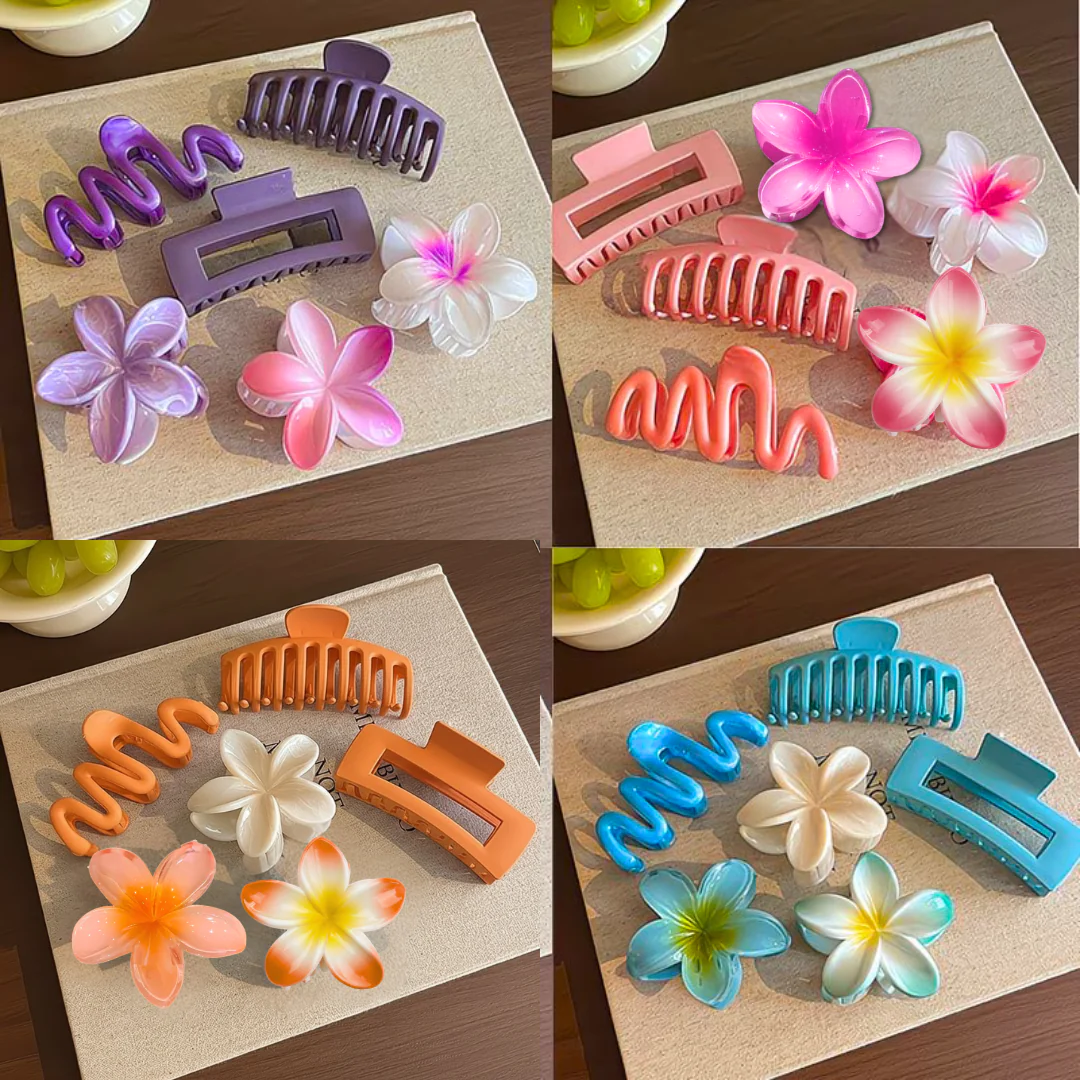 5pcs Playful Hair Claws Bundle - Image 2