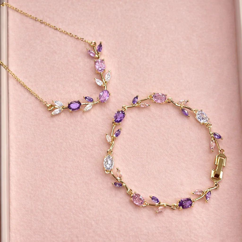 Rapunzel Tulip Bracelet and Necklace (with box)