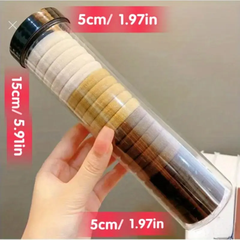 20pcs High Quality  Stretchable Hair Ties Jar - Image 3