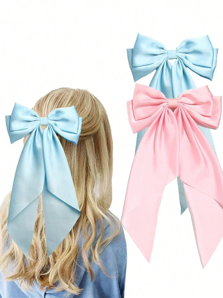 Set of 2 Silk Hair Bows (SELECT OPTION) - Image 11