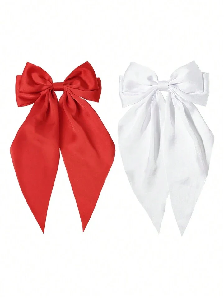Set of 2 Silk Hair Bows (SELECT OPTION) - Image 3